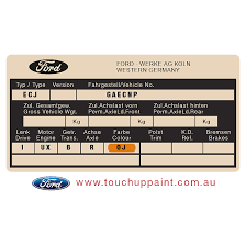 paint code location 2017 ford ranger