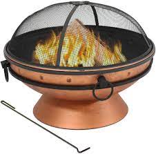 The fire sense 29 in. Amazon Com Sunnydaze Large Copper Finish Outdoor Fire Pit Bowl Round Wood Burning Patio Firebowl With Portable Handles And Spark Screen 30 Inch Garden Outdoor