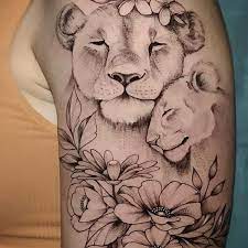 45 tatuagens de leão feminina filhote delicada e pequena - BeautVip