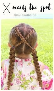 Two loose braids with yellow rubber bands 25 Girl Hair Styles For Toddlers And Tweens A Girl And A Glue Gun