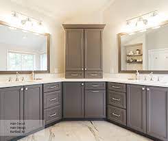 Grey kitchen cabinets are such a trendy feature these days and, honestly, i can see why. Casual Medium Gray Painted Maple Bathroom Cabinets Omega