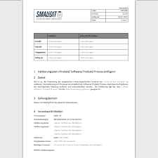 Validierungsplan formblatt / validierungsplan formblatt / vpl (validierungsplan), 21 cfr part 11 assessment, urs (kunden. F T Validierungsplan Smaudit