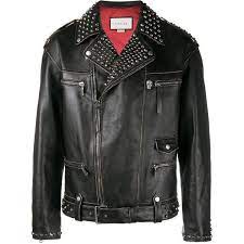 Gucci King Charles Spaniel Biker Jacket 33 980 Ron Liked On Polyvore Featuring Men S Fashion M Leather Jacket Men Leather Jacket Mens Leather Jacket Biker