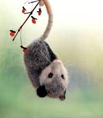 Needle Felted Opossum Needle Felted Animals Opossums Needle Felted Animal Possums Needle Felt Opossum Ornament Needle Felted Possum Felt Animals Needle Felted Animals Needle Felting