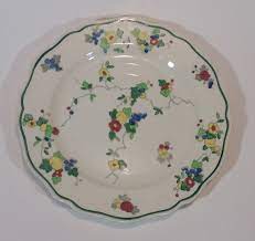 Home / iora dress/one piece / floral pattern dress. Antique C 1928 1931 Royal Doulton Pattern D4740 Art Deco 8 5 Art Deco Flowers Floral Plates Royal Doulton