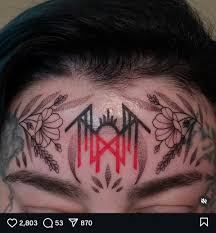Image result for forehead tattoo