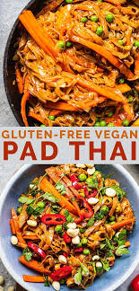 Easy Vegan Pad Thai Gluten Free Earth Of Maria Recipe In 2020 Vegan Dinner Recipes Vegan Recipes Healthy Whole Food Recipes