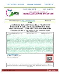 PDF) Analysis of Hypoalbuminemia as Prognostic Indicator in Guillain-Barré  Syndrome (GBS) Patients Among Local Population of Pakistan