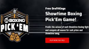 All against the spread money line over / under. Draftkings Sho Boxing Pick Em Contest