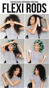 Heatless Curls For Natural Hair Using Flexi Rods Natural Hair Styles Curly Hair Styles Hair Styles