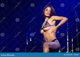 Asian Girl Dancer Performing Bikini Dance Show on Stage with Blue Light in  the Background Stock Image - Image of live, bikini: 210220729