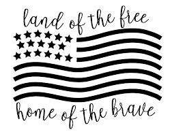 The Land Of The Free And The Home Of The Brave Land Of The Free Home Of The Brave In 2020 Magnolia Design Free Stencils Land Of The Free