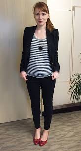 Black And White Outfit With Red Lipstick Blue Collar Red Lipstick French Inspired Fashion Celebrity Dresses Casual Fashion