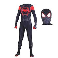 Now that mile morales has gotten his own game, you can engage in the same kind of thing by leveling up and completing challenges. Alicosplay Spiderman Into The Spider Verse Suit Miles Morales Spiderman Costume Buy Online In Angola At Angola Desertcart Com Productid 91269242