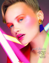 Mae Van Der Weide Models Neon Beauty For Vogue Taiwan Neon Makeup Editorial Makeup Beauty