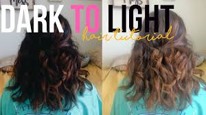 There is no other way to create a lighter color from a darker. Black To Light Brown Hair Without Bleach Hair Tutorial Youtube