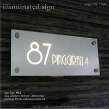 My house is 8 years,have 3 bedroom with bathroom inside,comfortable living room and large kitchen and dining we have found 208 homestays in malaysia for your stay. Illuminated Rectangle Glass Mirror House Number Address Signs With Warm White T5 Led Light Size 200 House Address Sign Illuminated House Numbers Sign Solutions