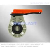 Pph PP PPR Katup Kupu-kupu Tipe Wafer Pegangan Tuas Seal ...