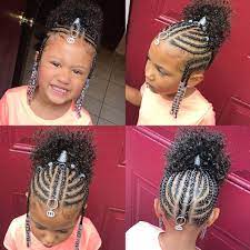 Tylica On Instagram No Weave Added Braided Updo Naturalhairstyles Na In 2021 Kids Hairstyles Lil Girl Hairstyles Braids Natural Hairstyles For Kids