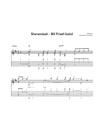 Shenandoah could have been a song of a fur trader who the sheet music below is a low resolution image of the 1st page. Shenandoah Bill Frisell Jan Jakut