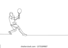 Tennis Player Drawing.ai Royalty Free Stock Svg Vector