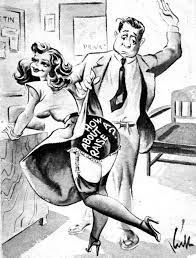 secretary spank vintage comic - Flashbak