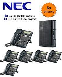 Nec Sl2100 Telephone System With 6 Digital Handsets
