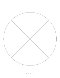 Pie Chart Template 8 Slices Teachers Printables Free To