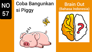 Gosok jarimu ke cat yang menempel pada tembok sumur. Brain Out Level 57 Coba Bangunkan Si Piggy Terbaru 2021