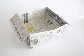 Make paper boxes with basic origami make the lid using the bigger paper How To Make An Origami Trash Bin Garbage Can Paper Crafts Instructions And Diagram Origami Japan