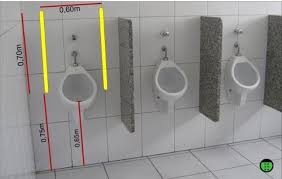 Mictorio Dimensoes Banheiro Masculino Medidas Mictorios Disposicao Do Banheiro Ideias Para Banheiro