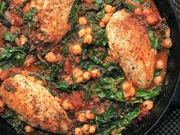 Chicken In Tomato Sauce With Chickpeas And Kale Recipe Recipe Kale Recipes Recipes Chicken And Kale Recipes