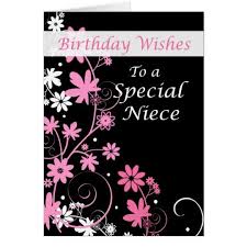 Happy Birthday Wishes In French With Translation 4084 Niece Birthday Wishes Pink And Black Card Zazzle Com Birthday Cards For Girlfriend Niece Birthday Wishes Birthday Wishes