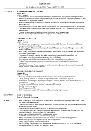 Commercial Analyst Resume Samples Velvet Jobs