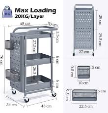 We did not find results for: Buy Kingrack Storage Trolley 3 Tier Rolling Cart Utility Cart Metal Shelving With Peg Board Hooks Baskets Handles Locking Wheels Mobile Storage Rack For Kitchen Office Garage Home Wkuk130902 Grey Online In Turkey