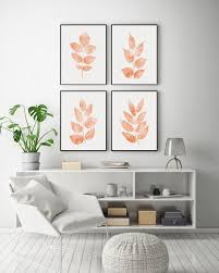 Living Room Wall Decor Set Of 4 Gallery Wall Prints Coral Etsy Living Room Decor Colors Wall Decor Living Room Room Wall Decor