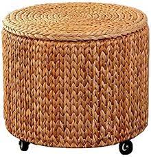 See more ideas about wicker coffee table, diy ottoman, diy outdoor seating. Amazon Com Swhj Rotatable Dining Universal Wheel Four Feet Stool Home Round Storage Ottoman Rattan Footstool Coffee Table Stools Chair Rustic Pouf Suitable For Home Living Room Office Furniture Decor