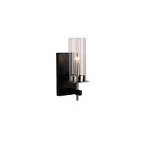 Alsy 1 Light Black And Nickel Wall Sconce 20538 001 The Home Depot Sconces Wall Sconces Transitional Wall Sconces