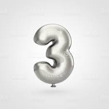 Balloon Number 3 3d Render Of Glossy Silver Inflated Font With Glint Number Balloons Silver Balloon Alphabet Photos