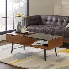 What are the shipping options for coffee tables? Manor Park Mid Century Modern Coffee Table With Storage Multiple Finishes Walmart Canada