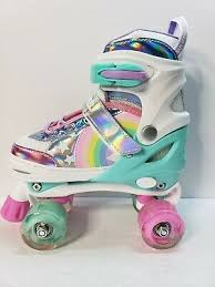 Advertisement Ebay Sulifeel Rainbow Unicorn 13 3 Size Adjustable Light Up Roller Skates Kids Roller Skates Girls Roller Skates Light Up Roller Skates