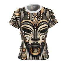 Afrikanisches Maskenkunst-T-Shirt für Frauen
