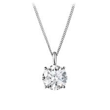 Diamond Pendant 4 Prong Setting Various Diamond Shapes