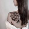 Hình xăm vector decal thiết kế trái tim đôi cánh. 3