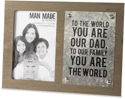 Man Made To The World You Are Our Dad To Our Family You Are The World Metal Father S Day 4x6 Picture Frame Walmart Com