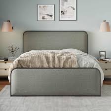 Modern King Size Metal Bed Frame With