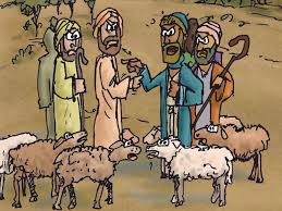 But their servants quarrel over grazing land. Bible Cartoons Genesis 13 Abram And Lot Separate Scene 03 Land Choice