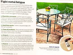 Toh Tips For Repainting And Fixing Up Old Rusted Steel And Aluminum Outdoor Furniture Diy Interior Decor Aluminium Outdoor Furniture Home Design Diy