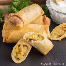 Loaded Baked Potato Spring Rolls Art And The Kitchen