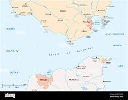 St Of Gibraltar On World Map Strait Of Gibraltar Map High Resolution Stock Photography And Images - Alamy